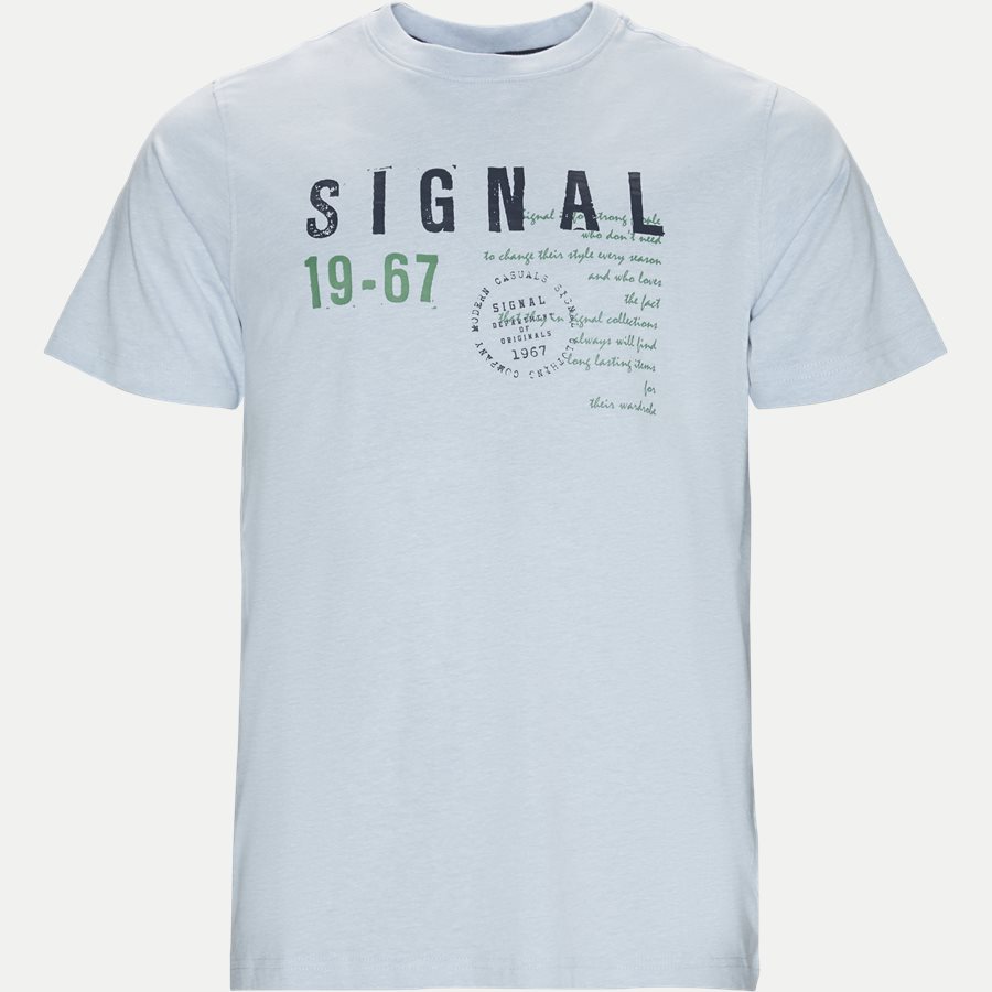 WAINE LOGO - Wayne Tee KM - T-shirts - Regular - L.BLÅ MELANGE - 1